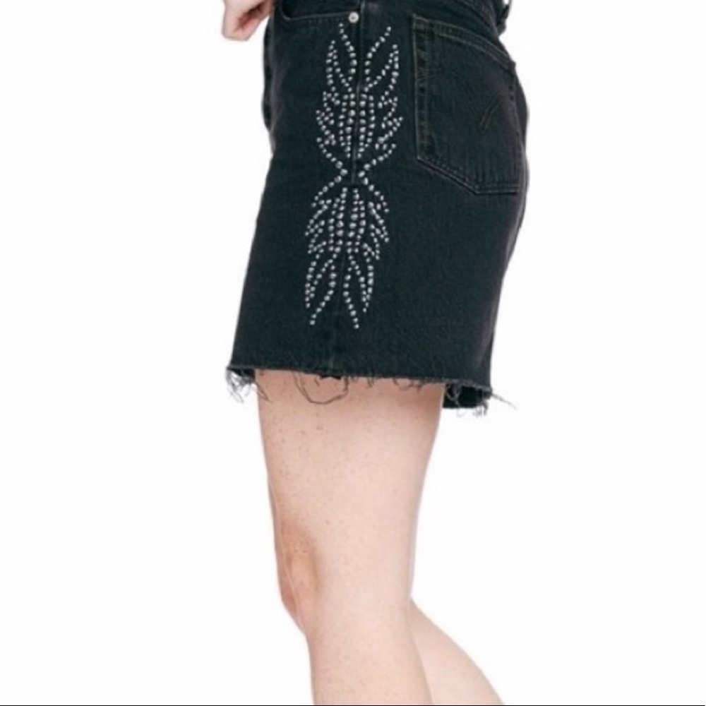 NWT Levi’s button front black denim skirt size 28 - Picture 4 of 5